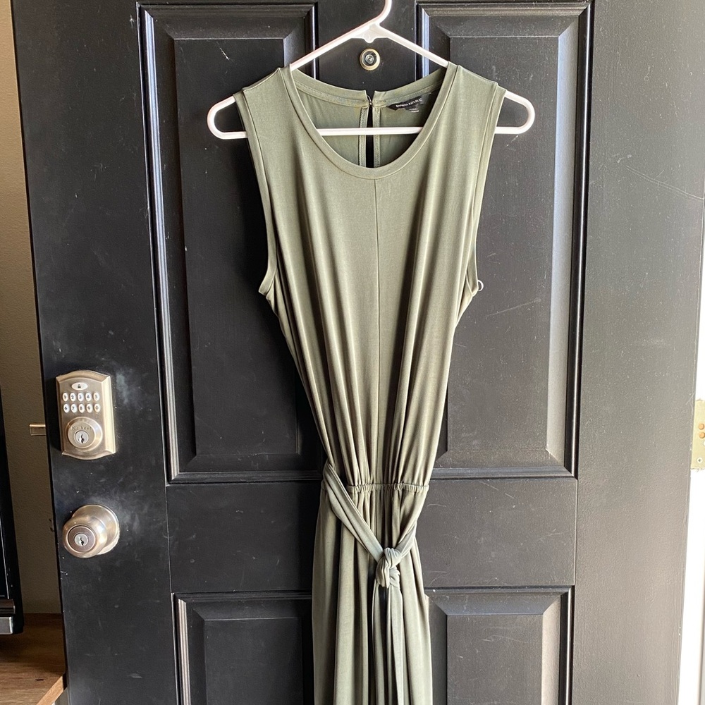 BANANA REPUBLIC Sandwash Modal cropped jumpsuit Size 10 Green - Picture 7 of 16